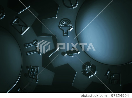 3d illustration of gears connected in technology concept 3d illustration of gears connected in technology concept 97854994