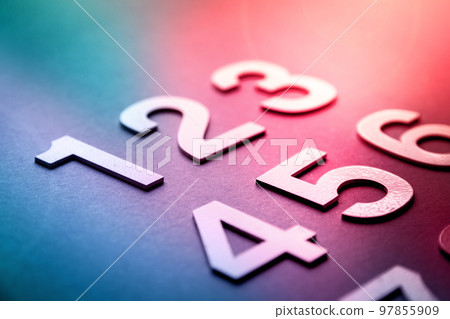 Mathematics background made with solid numbers 97855909
