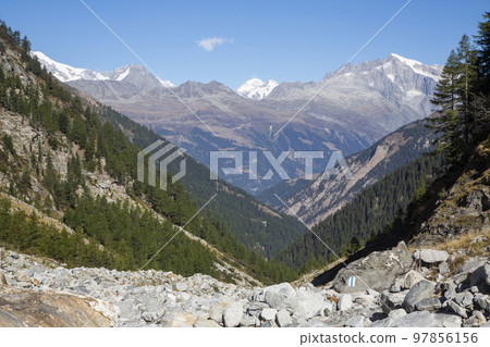 Trail to the Chriegalppass (Binntal, Valais, Switzerland) Trail to the Chriegalppass (Binntal, Valais, Switzerland) 97856156