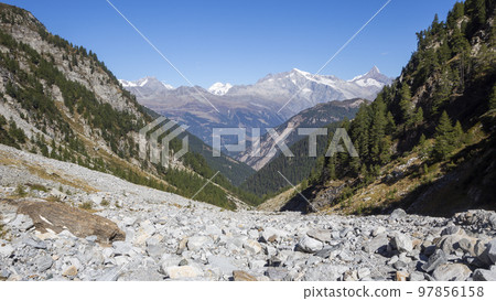 Trail to the Chriegalppass (Binntal, Valais, Switzerland) Trail to the Chriegalppass (Binntal, Valais, Switzerland) 97856158