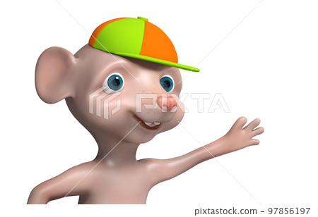 Mouse boy isolated 3d rendering Mouse boy isolated 3d rendering 97856197