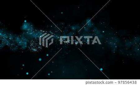 3D rendering of bright abstract cloud from particle structure 97856438