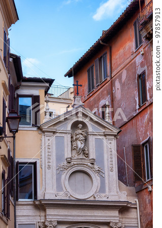 Old Historic Streets in Downtown Rome, Italy. 97857913