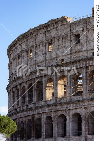 Ancient Remains in Rome, Italy. Colosseum. 97857923