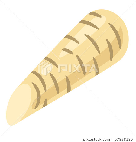 Illustration of horseradish. Image for gastronomy and agricultural industries. 97858189