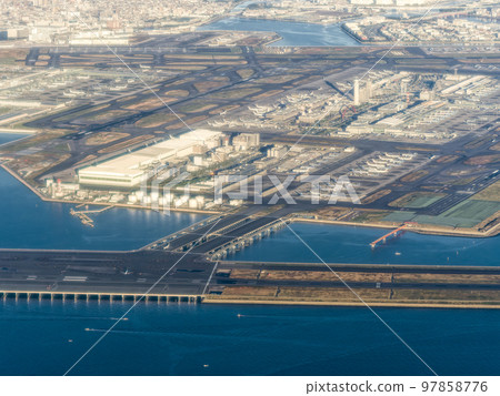 Haneda Airport Aerial / Tokyo, Japan 97858776