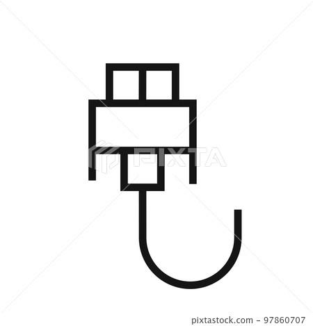 VGA Cable line icon isolated on white background. Black flat thin icon on modern outline style. Linear symbol and editable stroke. Simple and pixel perfect stroke vector illustration. VGA Cable line icon isolated on white background. Black flat thin icon on modern outline style. Linear symbol and editable stroke. Simple and pixel perfect stroke vector illustration. 97860707