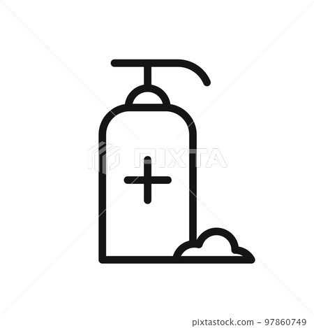 Soap line icon isolated on white background.... - Stock Illustration ...