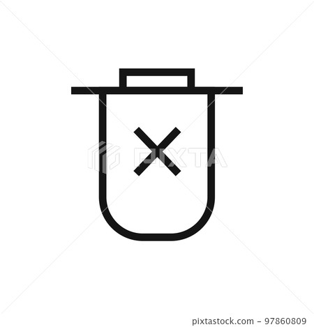 Delete line icon isolated on white background. Black flat thin icon on modern outline style. Linear symbol and editable stroke. Simple and pixel perfect stroke vector illustration. Delete line icon isolated on white background. Black flat thin icon on modern outline style. Linear symbol and editable stroke. Simple and pixel perfect stroke vector illustration. 97860809