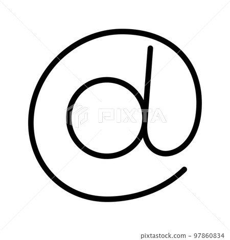 At icon line isolated on white background. Black flat thin icon on modern outline style. Linear symbol and editable stroke. Simple and pixel perfect stroke vector illustration. At icon line isolated on white background. Black flat thin icon on modern outline style. Linear symbol and editable stroke. Simple and pixel perfect stroke vector illustration. 97860834