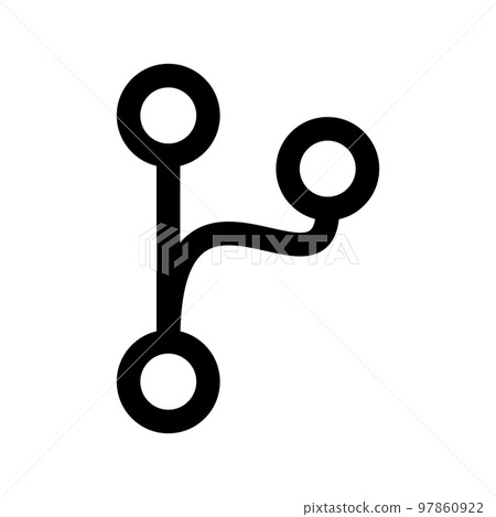 Git branch icon line isolated on white background. Black flat thin icon on modern outline style. Linear symbol and editable stroke. Simple and pixel perfect stroke vector illustration. Git branch icon line isolated on white background. Black flat thin icon on modern outline style. Linear symbol and editable stroke. Simple and pixel perfect stroke vector illustration. 97860922