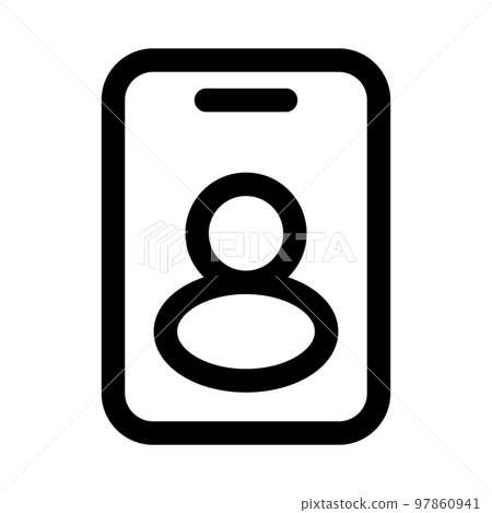 Id card icon line isolated on white background. Black flat thin icon on modern outline style. Linear symbol and editable stroke. Simple and pixel perfect stroke vector illustration. 97860941