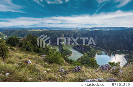 Meanders of the Uvac River, Serbia. 97861299