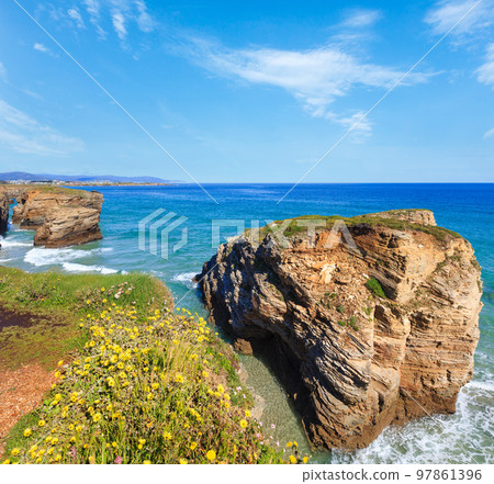 Cantabric coast summer landscape. 97861396