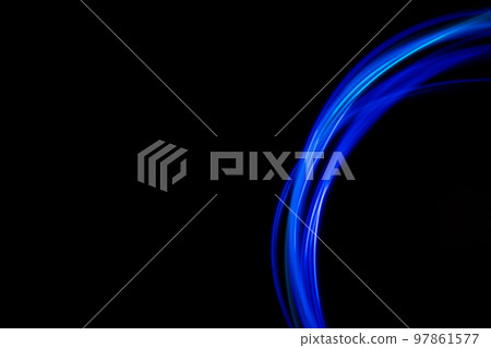 Abstract modern banner design. Glowing neon lines circle on black background. Abstract modern banner design. Glowing neon lines circle on black background. 97861577