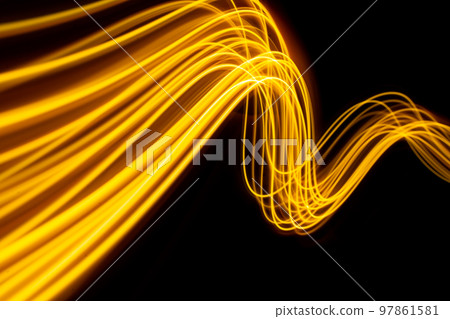 Futuristic light wave of energy with elegant glowing lines banner design. Abstract modern technology background. Velocity concept. Futuristic light wave of energy with elegant glowing lines banner design. Abstract modern technology background. Velocity concept. 97861581