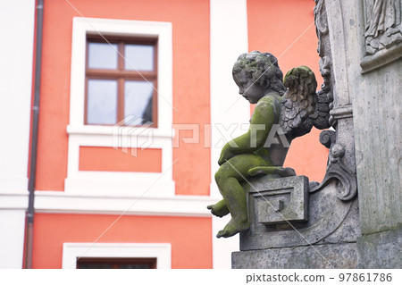 Angel scupture, an old architecture detail in Wroclaw 97861786