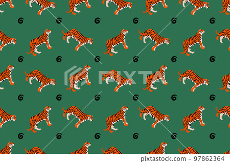 African Tiger Background 97862364