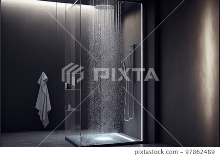 Modern bathroom illustration 97862489