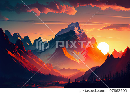 Winter landscape with snow Winter landscape with snow 97862503