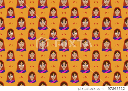 Indian Woman Background Indian Woman Background 97862512