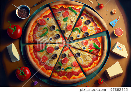 Illustration of Pizza 97862523