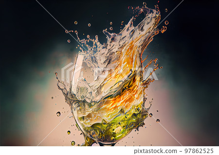 Splash of white wine 97862525