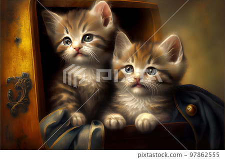 Illustration of lady cat Illustration of lady cat 97862555