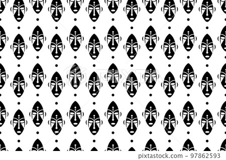 African Mask Background 97862593