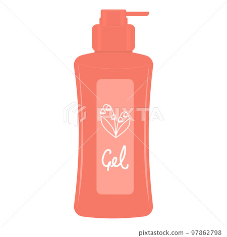 Set of tubes organic cosmetics. Collection of flowers, leaves and skincare. Vector illustration. 97862798