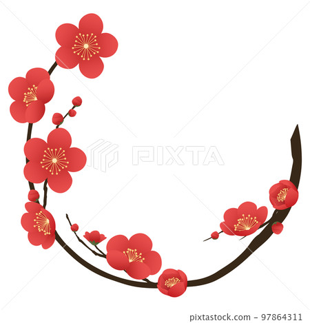 Plum flower frame material 97864311