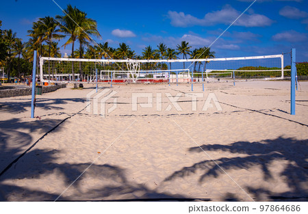 Beachball court at Miami Beach South Beach Florida 97864686