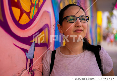 Portrait shot of a young Turkish woman Portrait shot of a young Turkish woman 97864747