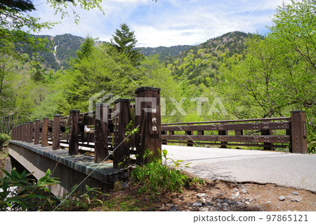 鮮綠的上高地【田代橋】 鮮綠的上高地【田代橋】 97865121
