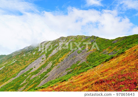From Mt. Horoshiri North Cirque to the summit From Mt. Horoshiri North Cirque to the summit 97865643