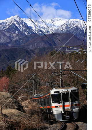 中央阿爾卑斯和飯田線列車 97866036