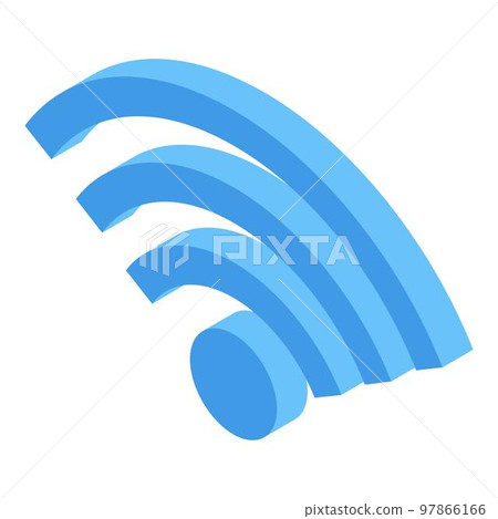 Digital detoxing wifi icon. Isometric of digital detoxing wifi vector icon for web design isolated on white background 97866166