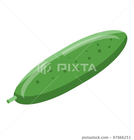 Farm cucumber icon. Isometric of farm cucumber vector icon for web design isolated on white background 97866251