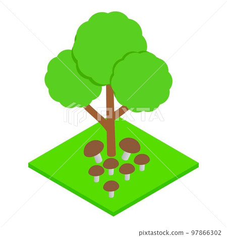 Mushroom season icon. Isometric illustration of mushroom season vector icon for web Mushroom season icon. Isometric illustration of mushroom season vector icon for web 97866302