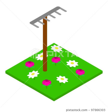 Gardening icon. Isometric illustration of gardening vector icon for web Gardening icon. Isometric illustration of gardening vector icon for web 97866303