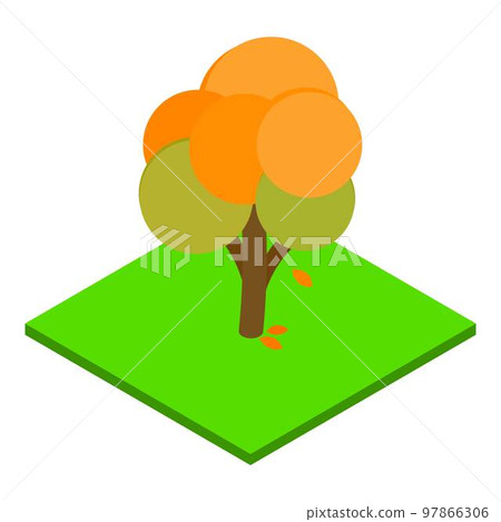 Leaf fall icon. Isometric illustration of leaf fall vector icon for web Leaf fall icon. Isometric illustration of leaf fall vector icon for web 97866306