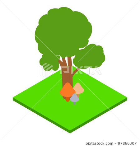 Forest element icon. Isometric illustration of forest element vector icon for web Forest element icon. Isometric illustration of forest element vector icon for web 97866307