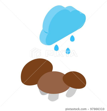Autumn rain icon. Isometric illustration of autumn rain vector icon for web 97866310