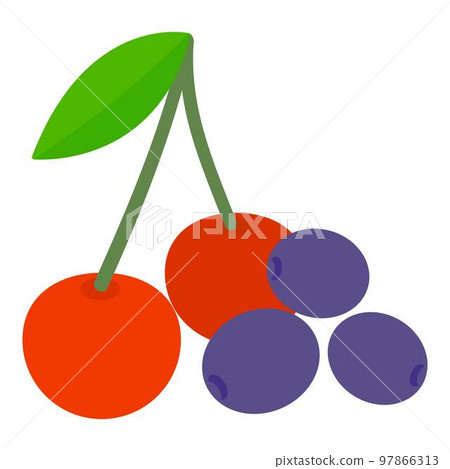 Fresh berry icon. Isometric illustration of fresh berry vector icon for web Fresh berry icon. Isometric illustration of fresh berry vector icon for web 97866313
