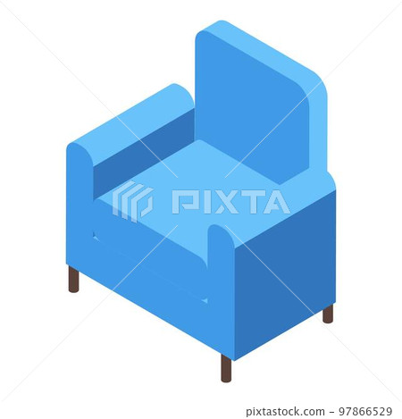 Nursing home armchair icon. Isometric of nursing home armchair vector icon for web design isolated on white background Nursing home armchair icon. Isometric of nursing home armchair vector icon for web design isolated on white background 97866529
