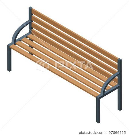 Nursing home bench icon. Isometric of nursing home bench vector icon for web design isolated on white background Nursing home bench icon. Isometric of nursing home bench vector icon for web design isolated on white background 97866535