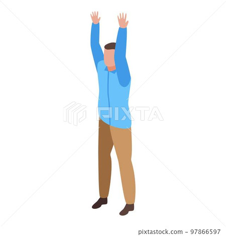 Jobless man icon. Isometric of jobless man vector icon for web design isolated on white background Jobless man icon. Isometric of jobless man vector icon for web design isolated on white background 97866597
