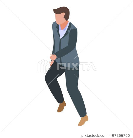 Running security service icon. Isometric of... - Stock Illustration ...