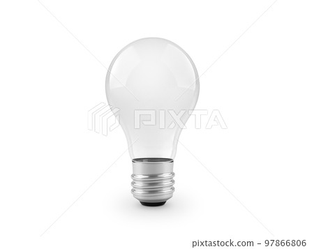 light bulb isolated on white. 3d render 97866806
