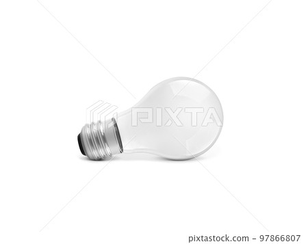 light bulb isolated on white. 3d render 97866807